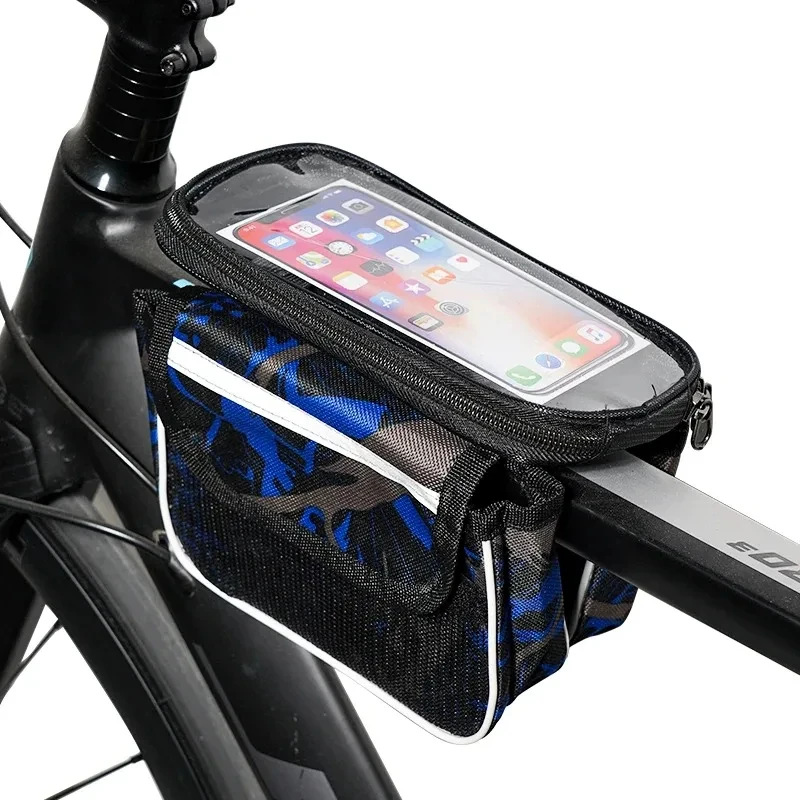 AliExpress 2025 Bicycle Pannier Top Front Tube Frame Bag Waterproof MTB Road Bike Storage 6.0 Inches Phone Case Cycling Bag Touch Screen