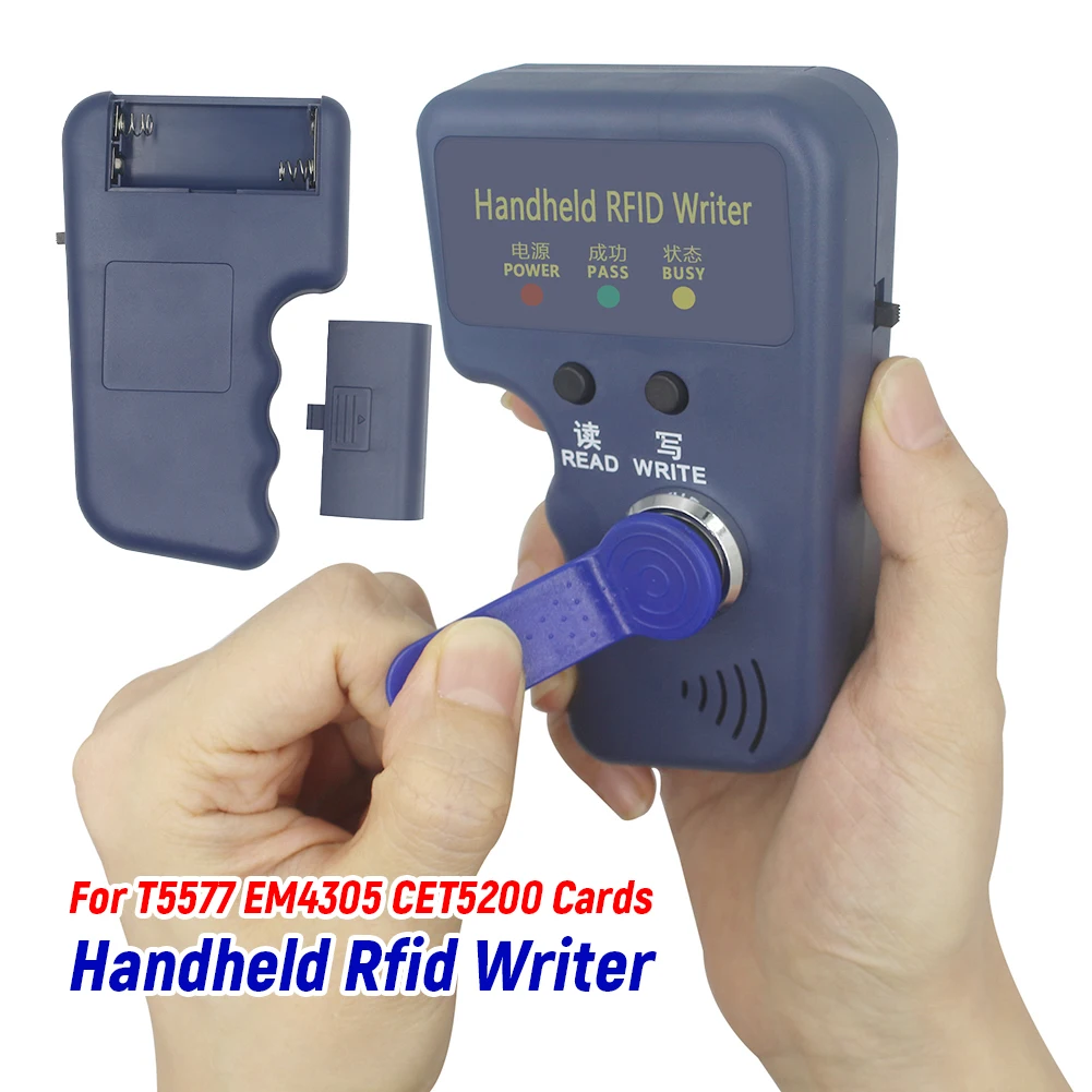 

125kHz TM Copier RFID Duplicator Reader Handheld Keys Tag Card Copier Fit for T5577 EM4305 CET5200 TM Chip Cards