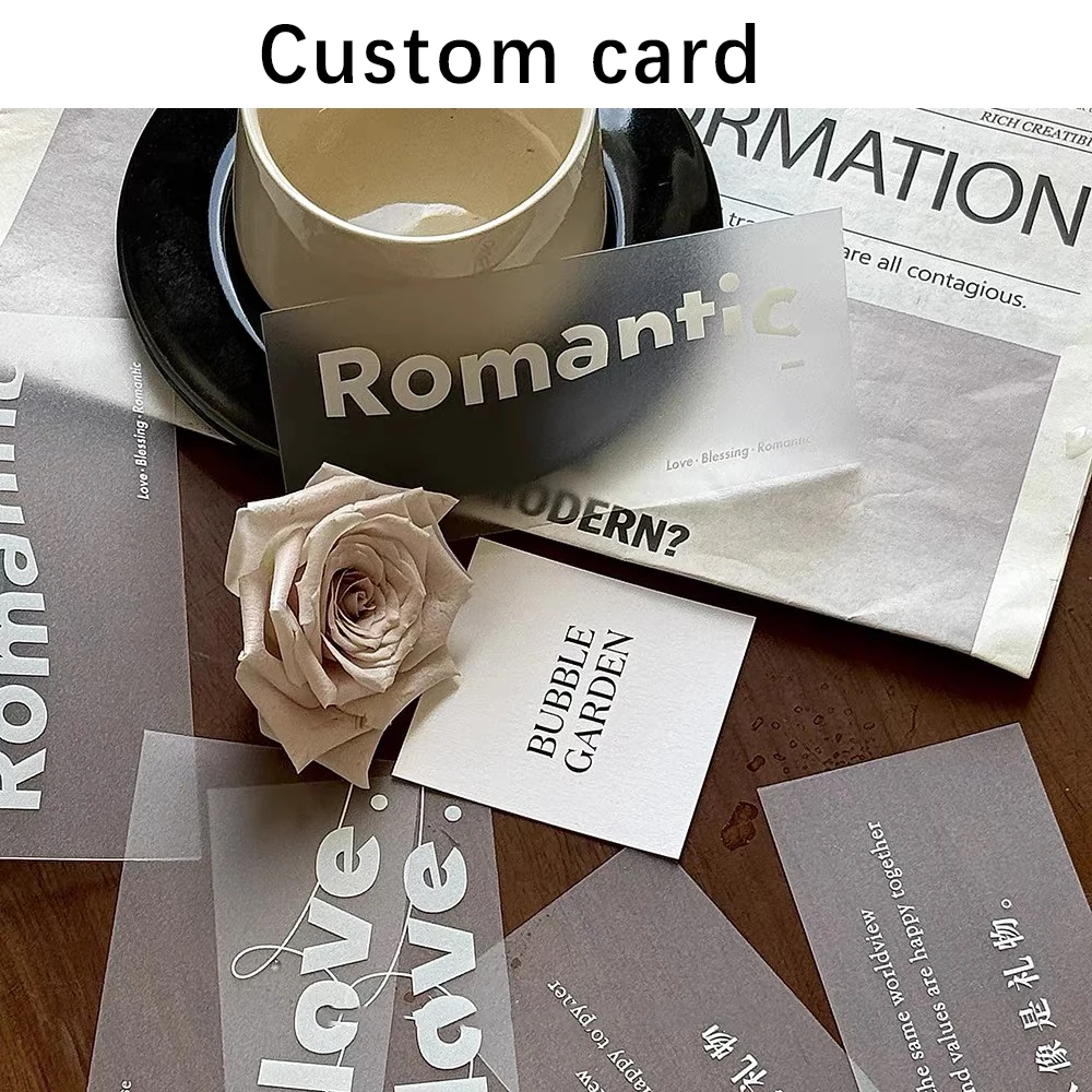 

Custom Thank You Card For Small Business Personalized Name Text Menu Print Guest Gift Packaging Happy Birthday Wedding Party DIY
