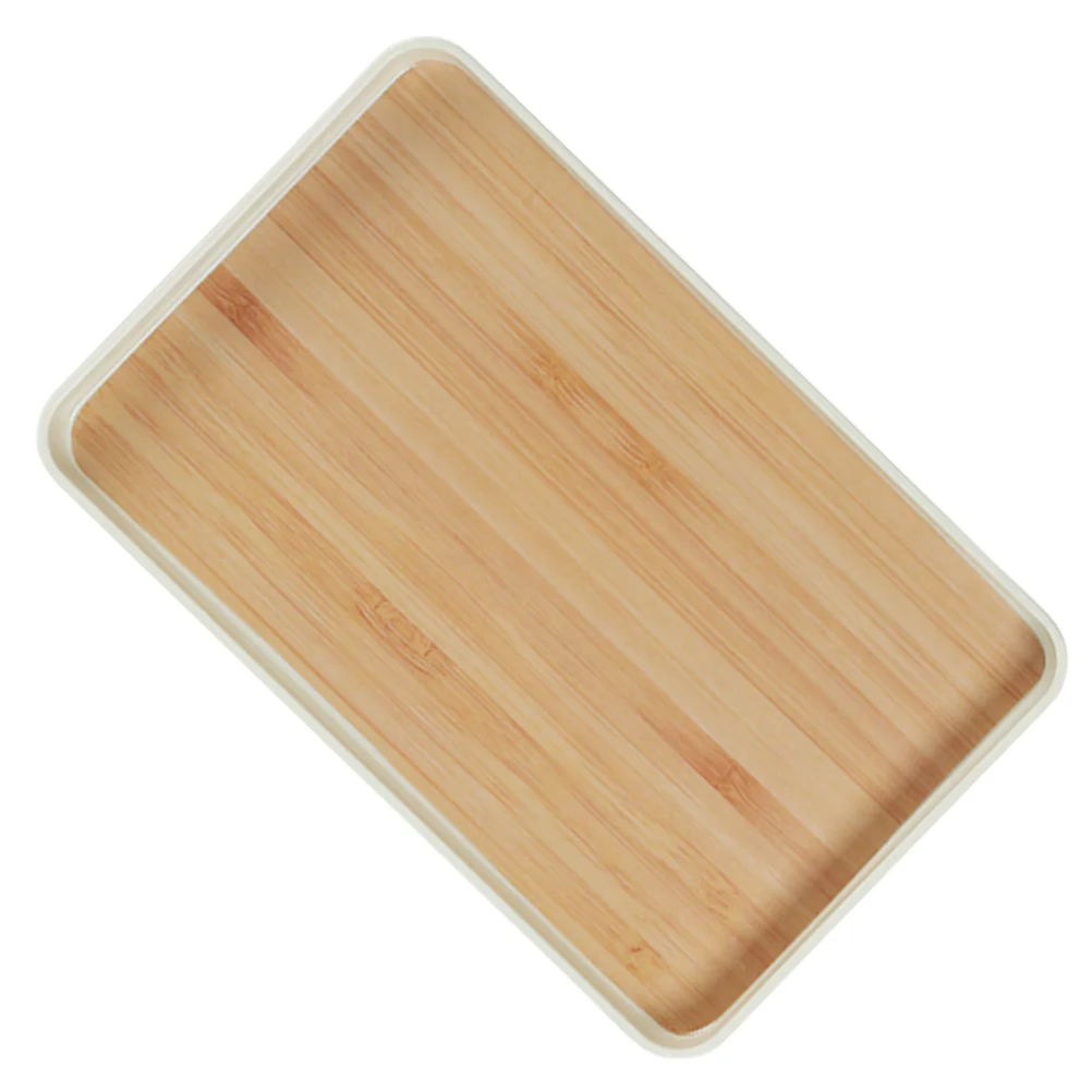 

Premium Bamboo Style Dessert Tray Rectangular Food Serving Plate Home Restaurant Use Party Wedding Decoration Serving