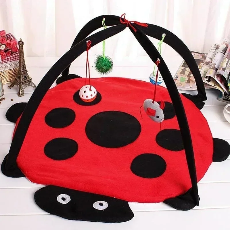 Cama árbol plegable para gatos con juguetes interactivos - imagen 5