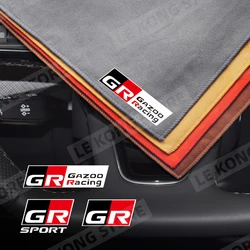 Car GR GAZOO Racing SPORT Logo Cleaning Drying Cloth Car Wash Towel Soft Wash Double Layer Rags For Toyota Yaris Corolla Hilux