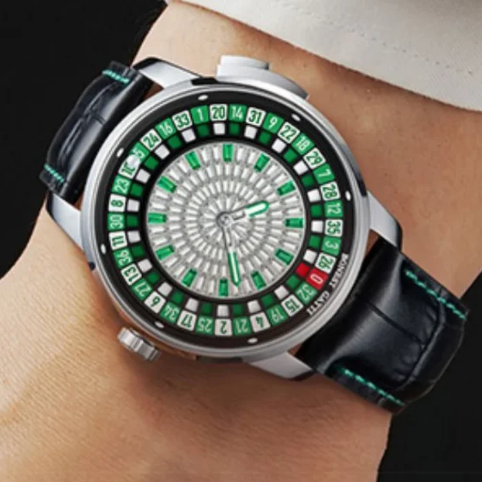 BONEST GATTI Men Automatic Watch 43mm Mechanical Wristwatch Sapphire Mirror Luminous Rotatable Diamond Roulette Game Dial