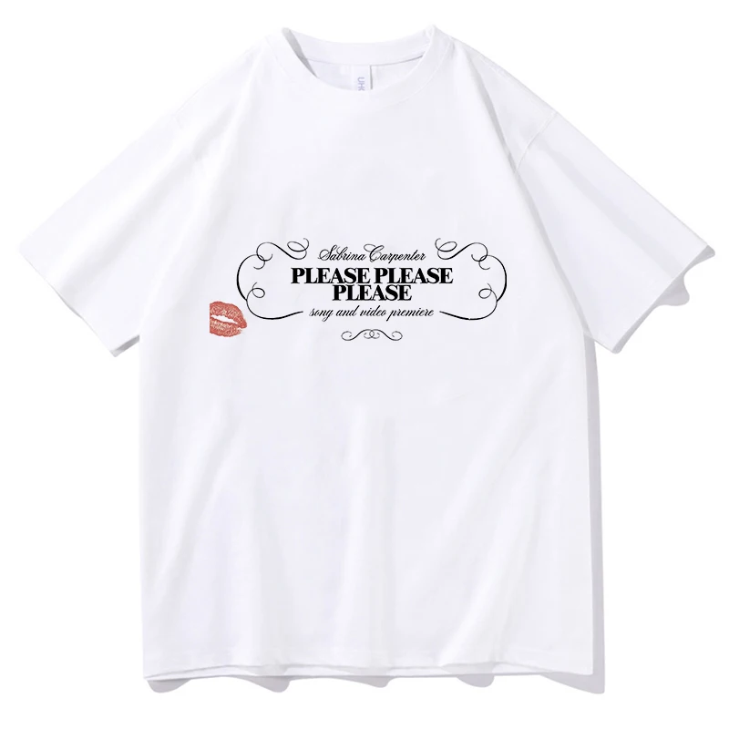 Sabrina Carpenter Please Please Please TShirts Men Women T-Shirts Wonder Merch Harajuku Summer 2024 O-Neck Unisex Short Sleeve