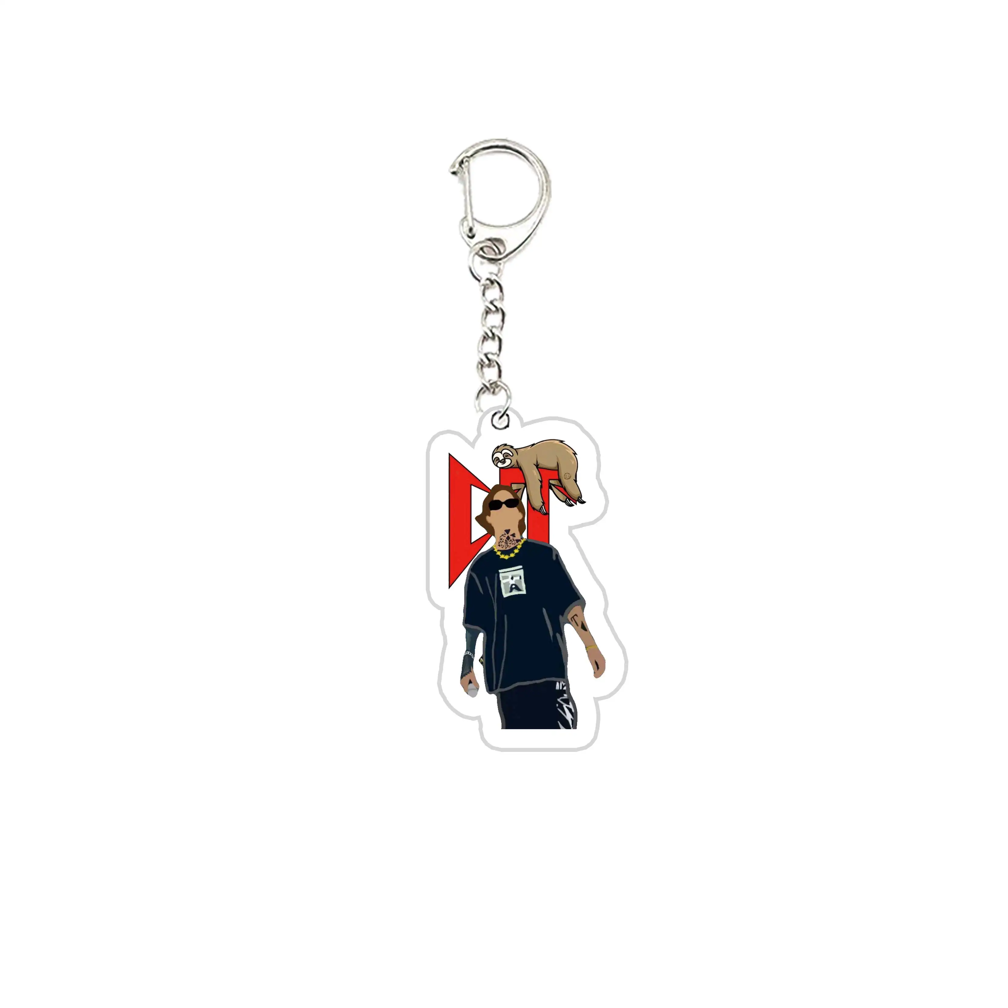 Cartoon Mexican Natanael Cano CT Keychains Keyring Acrylic Natanael Cano Key Chain Ring Pendant Keyring Jewelry Fans Gifts