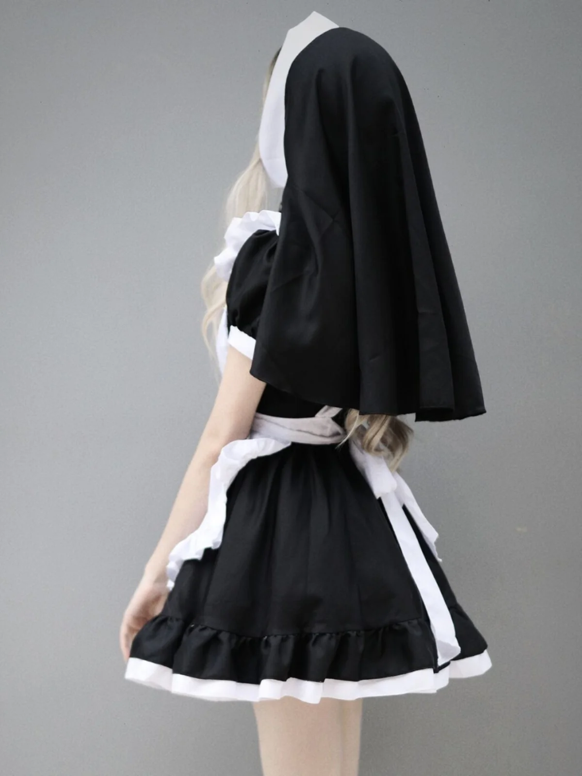 k Tema Grembiule Cameriera Cosplay loween Nun Role-plang Costume Puro Desiderio Cameriera Dr Materiale Poliestere Costume di Scena