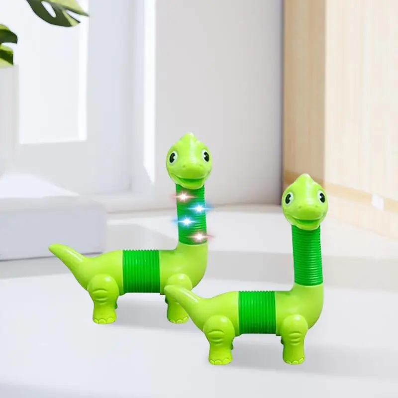 Dinosaur-Shaped Sensory Fidget Toy, Fidget sensorial telescópico, Tubos Pop, Criança brinquedos sensoriais