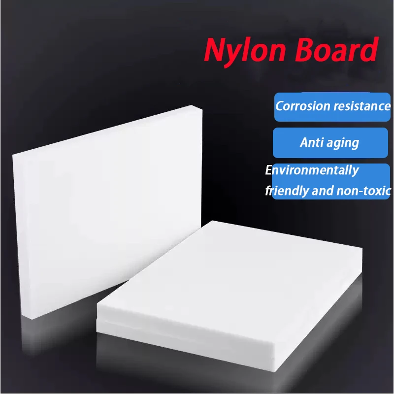 White PA66 Nylon Plate Thickness 6/8/10/15mm Nylon Board PA Insulating Rubber Sheet Rigid Plastic Block Engineering Material
