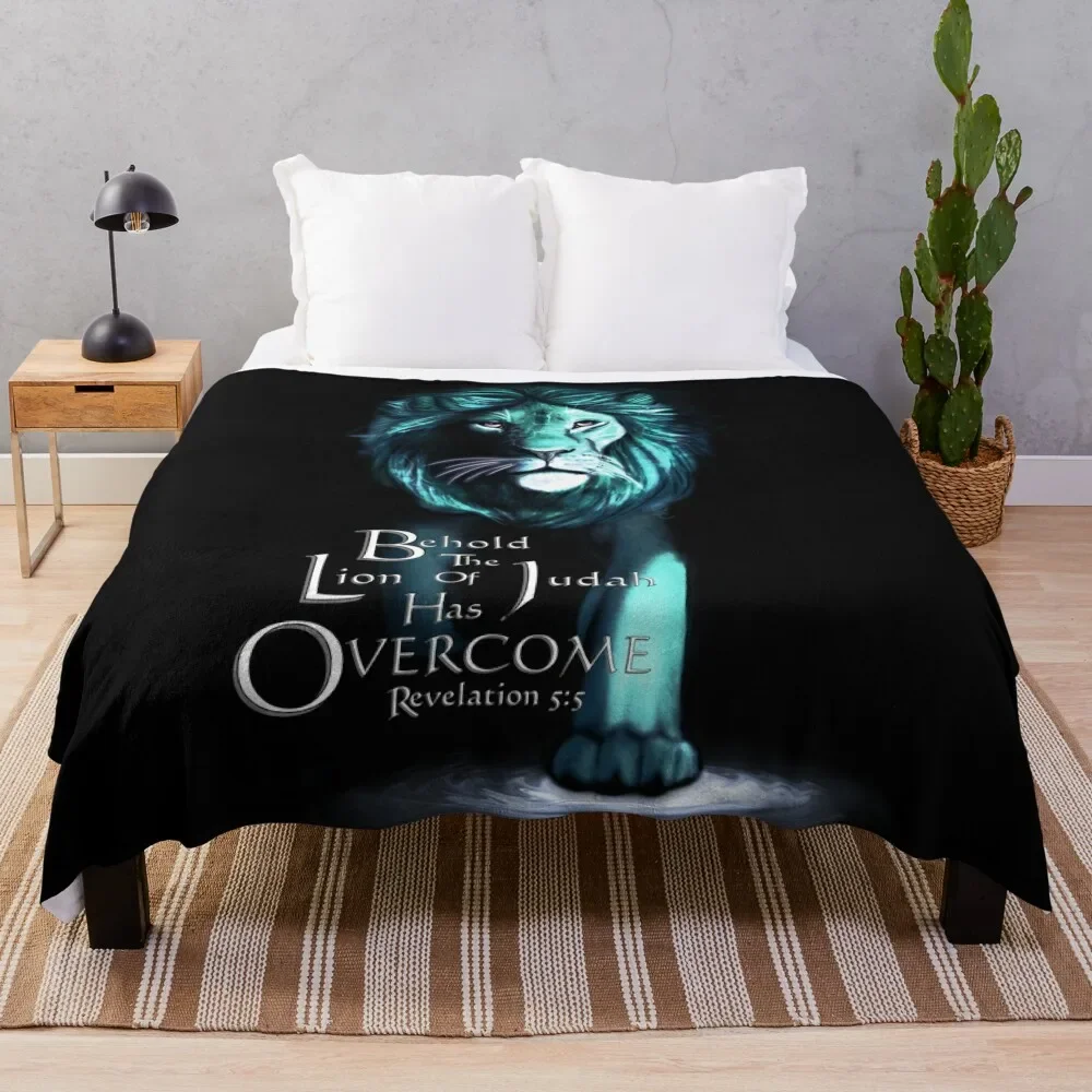 

Lion of Judah With Scripture (Cyan) Throw Blanket Hair manga Blankets