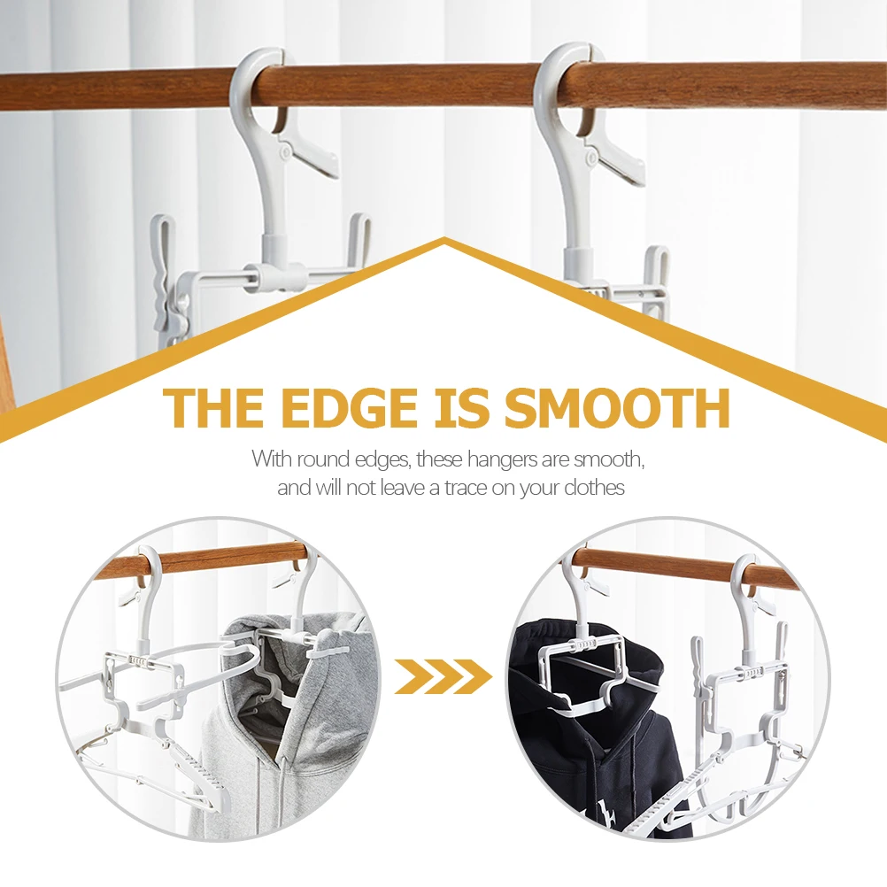 

Premium Foldable Hoodie Stretchable Heavy Duty Anti-Slip Clothes For Home Use Plastic Drying Rack Smooth Edge Hoodies