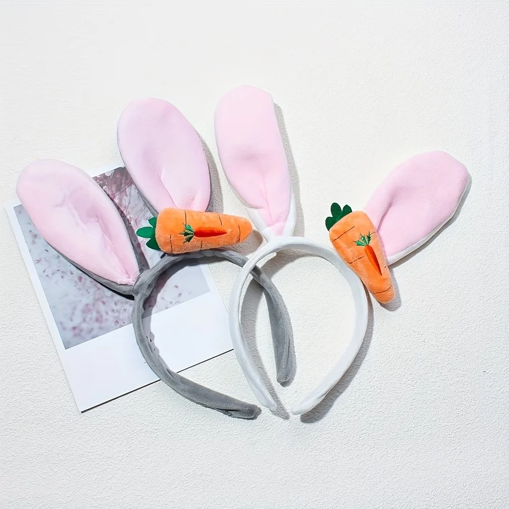 Osterhasen-Ohren-Haarband für Damen, Hochwertige Haarspange für den Oberkopf, Niedliches Gesichtswasch-Stirnband, Haaraccessoire – Detail 1