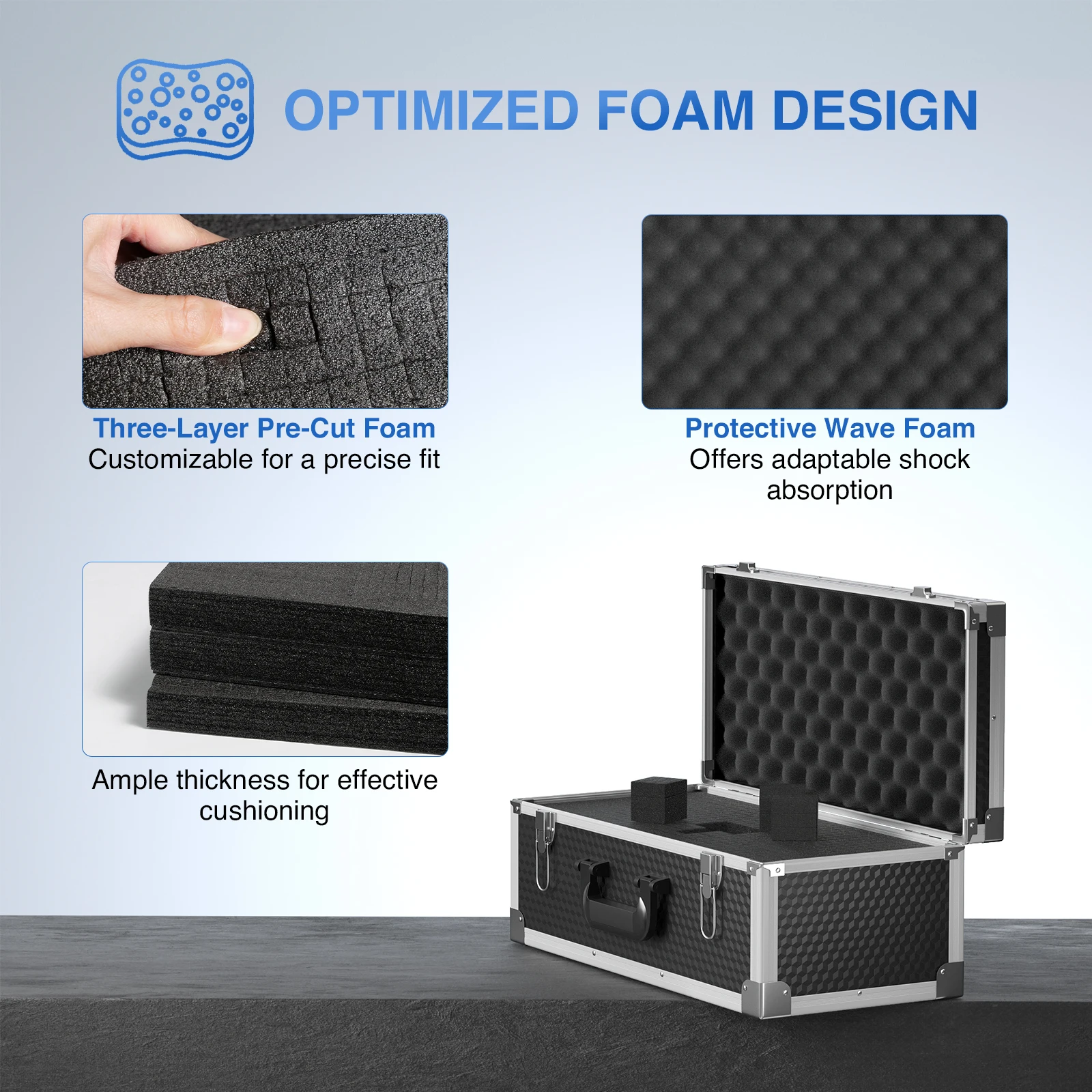 PCSE-XL |   Чемодан очень большого размера с предварительно вырезанной трехслойной пеной