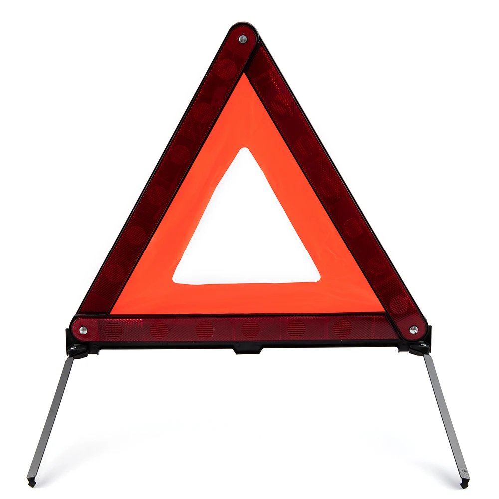 Emergency Warning Triangles Roadside Safety Triangle Foldable Warning Reflective Triangle with Case for Vehicles Breakdown