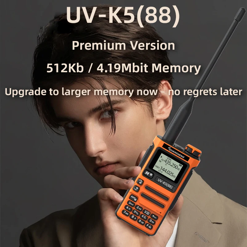 Quansheng UV K5 8 Walkie Talkie K6 Pro 512KB Memory Long Range Portable FM Ham Wireless Set Walkier Camping Communication Radio