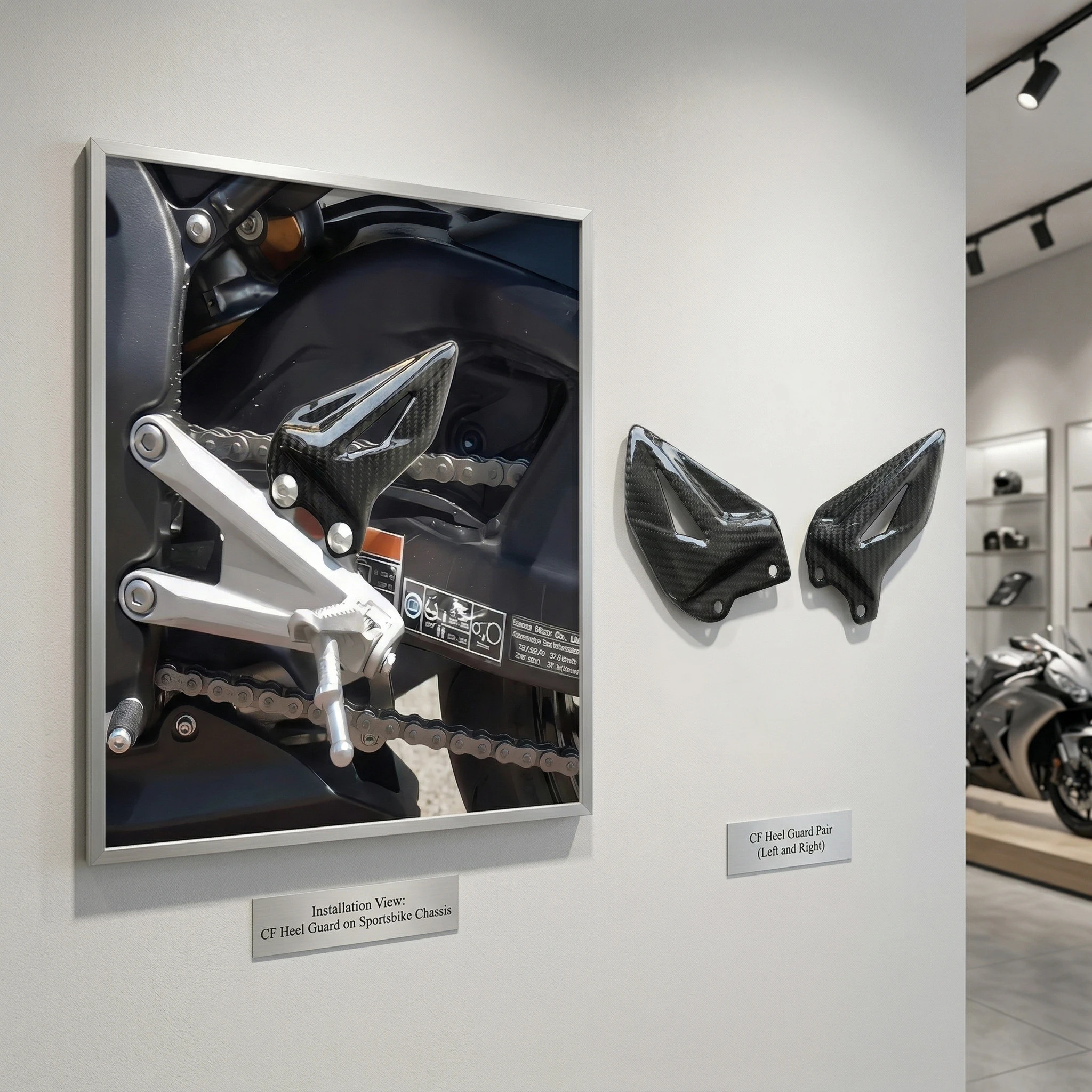 

for Honda CBR1000RR-R 2020-2024 Carbon Fiber Motorcycle Fairing Accessories Foot Pedal Heel Protection