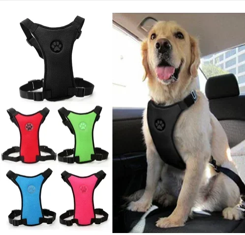 Dog Harness with 1.5m Traction Leash Set No Pull Dog Vest Strap Adjustable Reflective Breathable Harness for Dogs Puppy and Cats