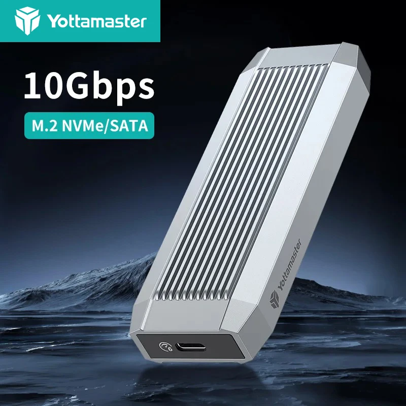 Yottamaster M2 NVME SSD Case NVMe PCIE 3.0 PCIE 4.0 SSD Enclosure to USB3.1 GEN2 Type-C 10Gbp External Storage Box 4TB SSD Case