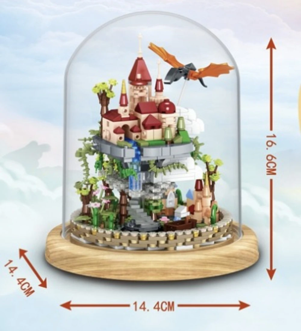 MOC Drifting Cloud Castle Drijvend Kasteel Bouwstenen Set Dream Sky Palace House DIY Speelgoed Voor Kinderen Verjaardag Vakantie Geschenken