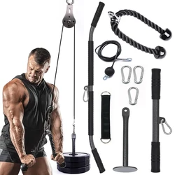 Fitness pulegge fai da te girevole in acciaio fune metallica rullo scorrevole muscolare Bodybuilding puleggia multifunzionale Polea Home Gym Machines