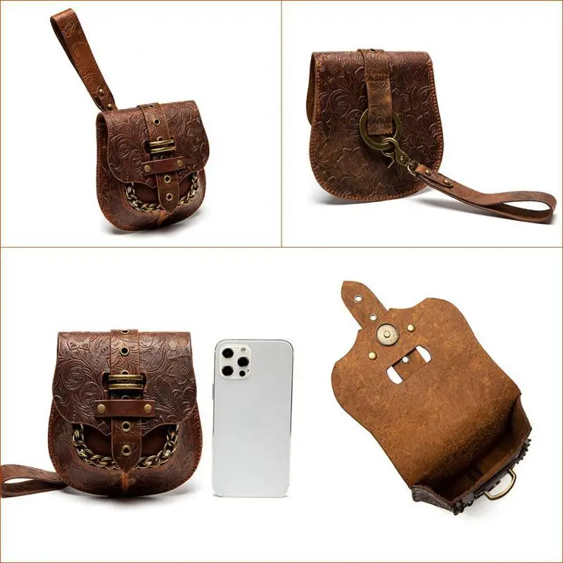 Imagem -03 - Johnature-mini Bolsas de Couro Genuíno para Mulheres Senhoras Steampunk Bolsa de Mão Retrô Couro de Vaca em Relevo Ombro e Bolsas Crossbody