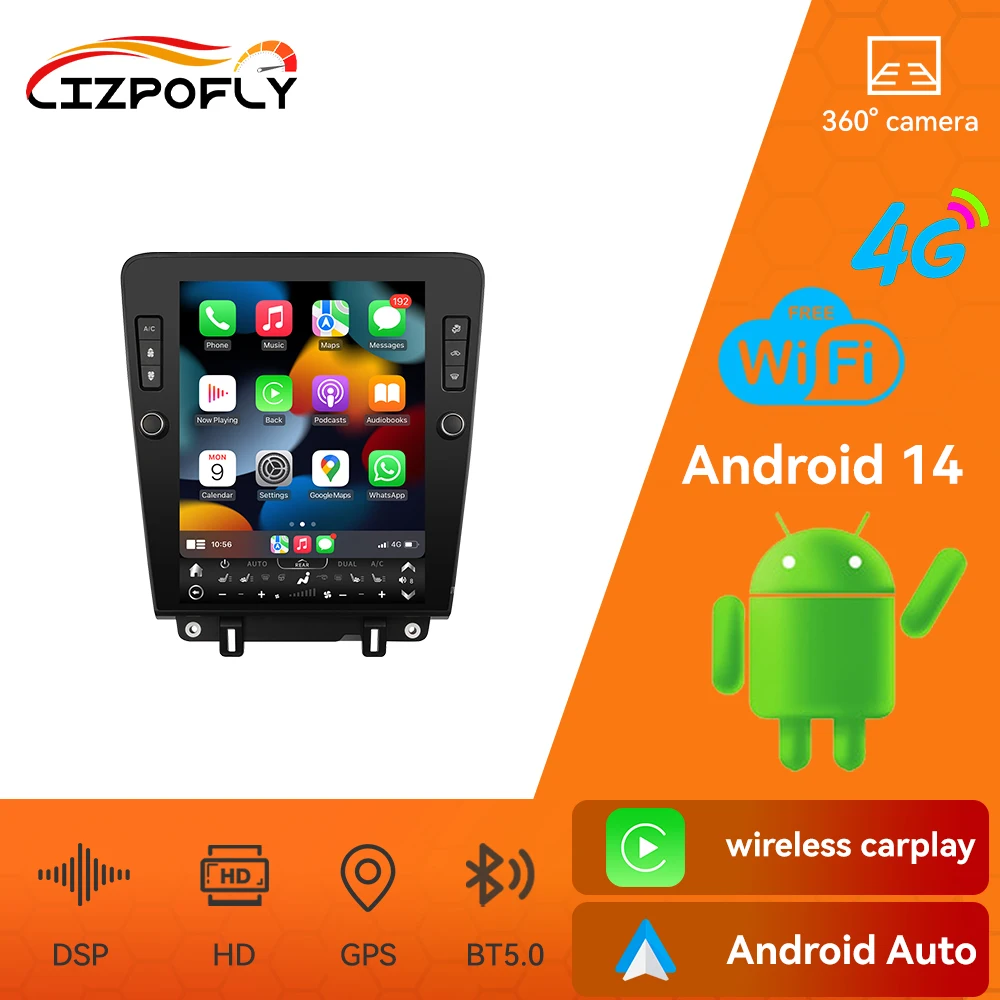

12.1 Inch Android Car Radio For Ford Mustang 2010-2014 Carplay Navigation Autoradio DSP GPS Multimedia Video Player Head Unit 4G