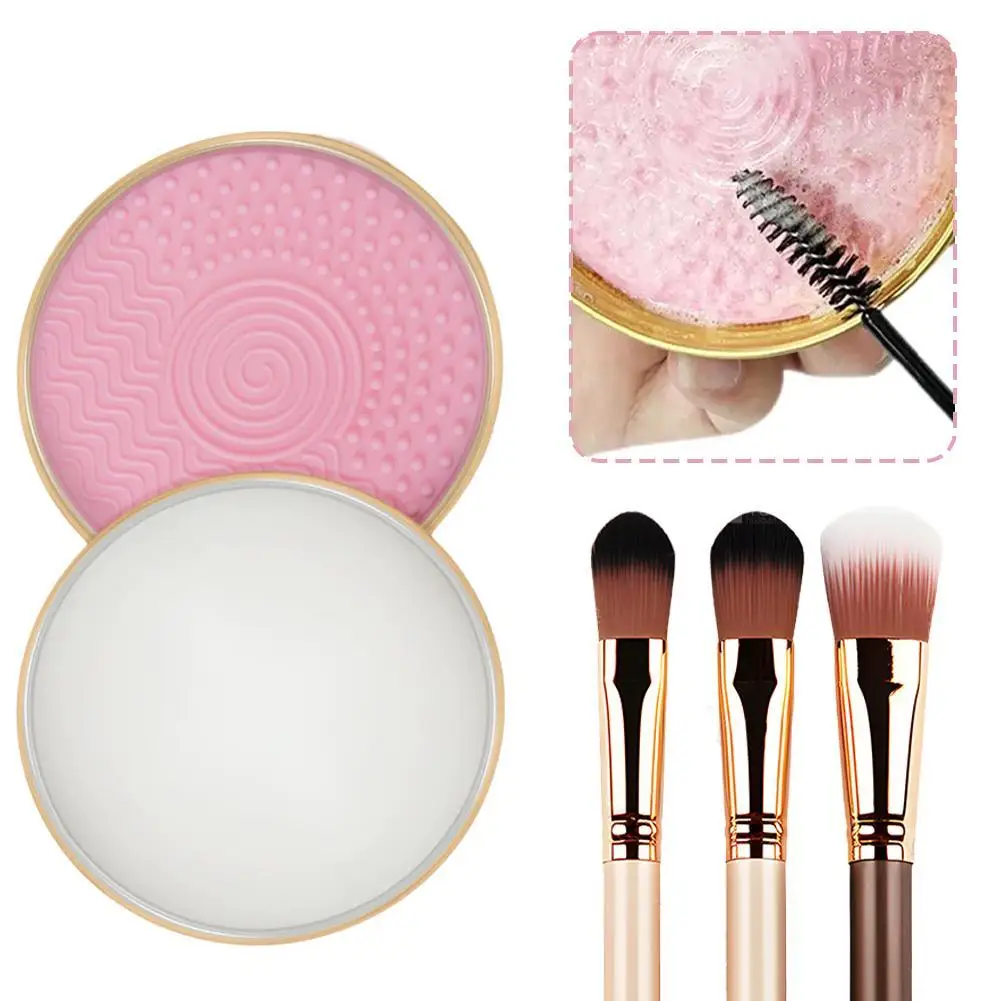 

1PCS Red Makeup Brush Cleaner Shampoo Soap Solid Brush Cleaning Tool for Removing Cosmetic Color and Dirty Stain