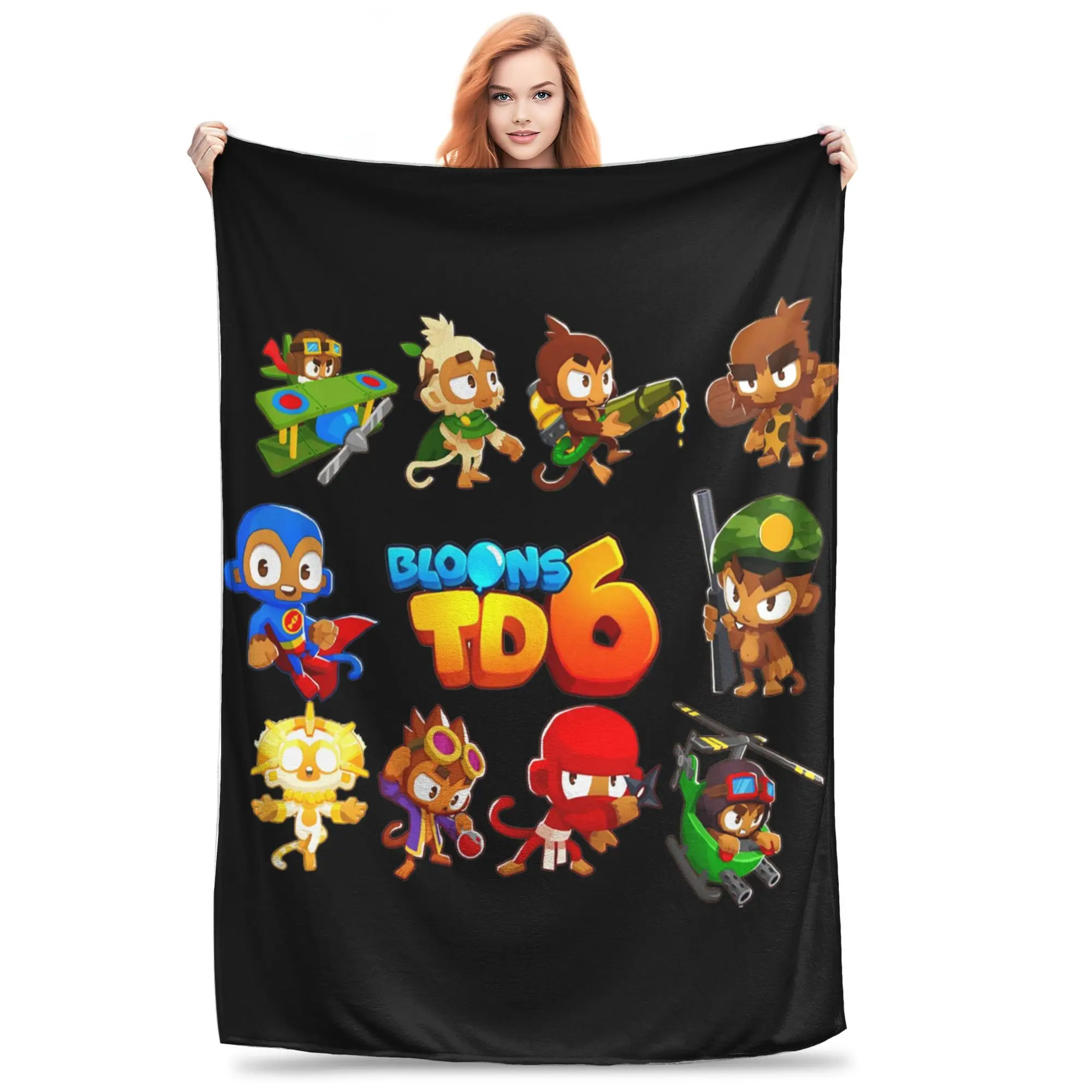 BTD6 Compilation Blanket Soft Warm Flannel Throw Blanket Cover for Bed Living room Picnic Travel Home Sofa