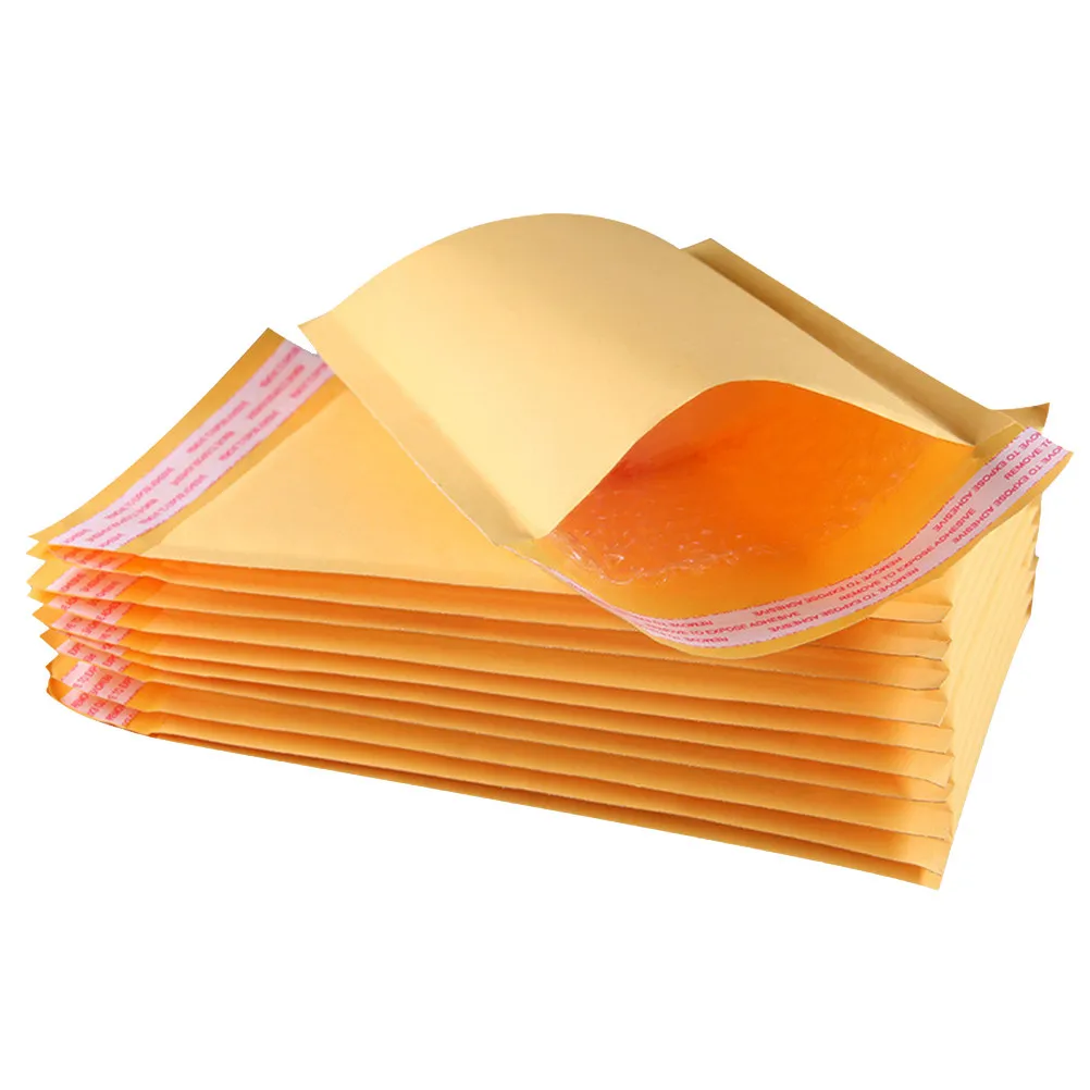 

50Pcs Bubble Padded Envelopes Kraft Mailers with Pearl Film Cushioning Lightweight Shipping Protection for Office Home School