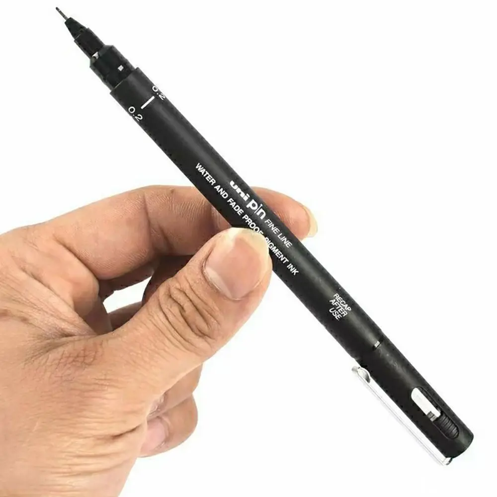 6 teile/los ultra feine Linie Pin Zeichenstift schwarze Tinte Pigment Fin eliner 005 01 02 03 05 08 Mikron Büro Schule Set Kunst Marker