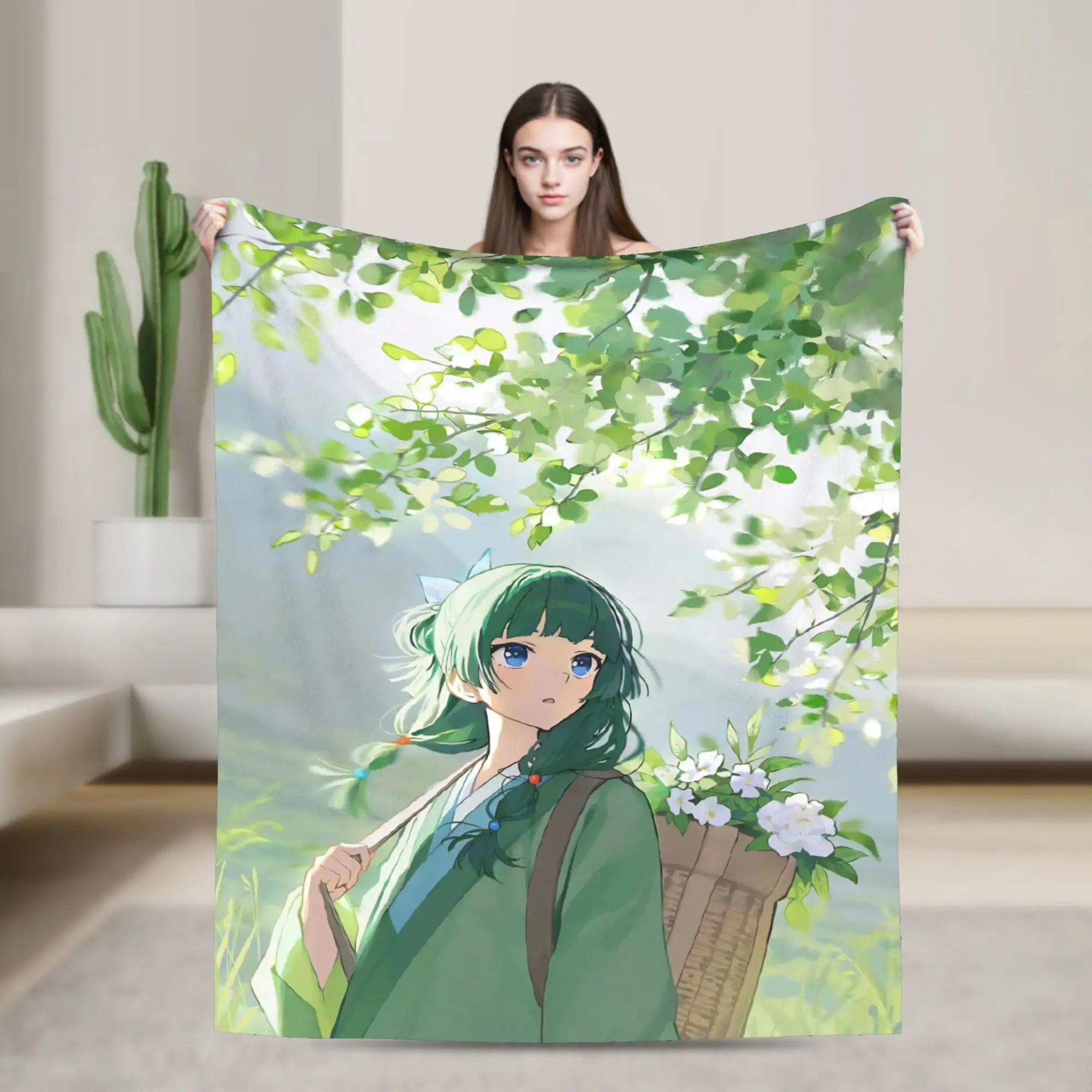 

The Apothecary Diaries Soft Blanket Anime Maomao Girls Boys Plush Throw Blanket Comfortable Home Decor Flannel Sofa Bed Cover