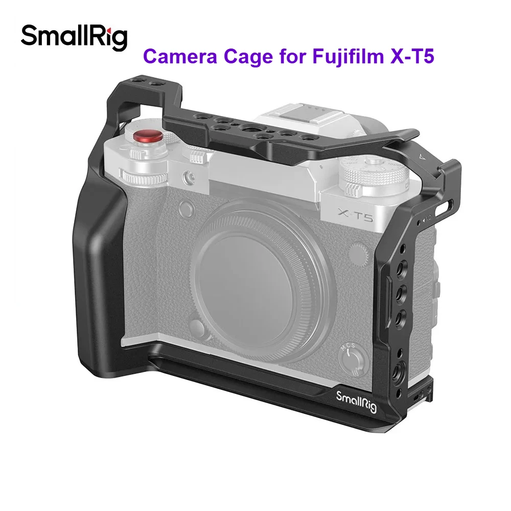 

SmallRig Camera Cage Kit for Fujifilm X-T5 - ARRI Locating Holes,1/4'' & 3/8'' Threaded Holes for Vlogging/Video Production
