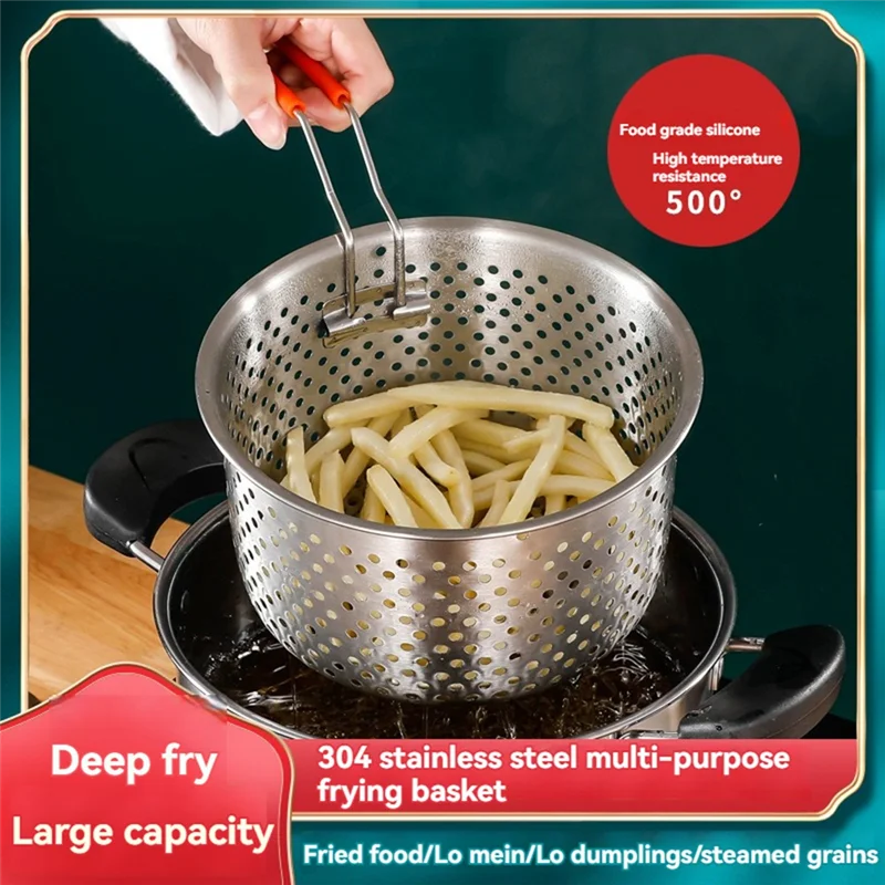 

Deep Fryer Basket Withhandle Deep Fryer Basket Forfrying Deep Fryer Parts & Accessories