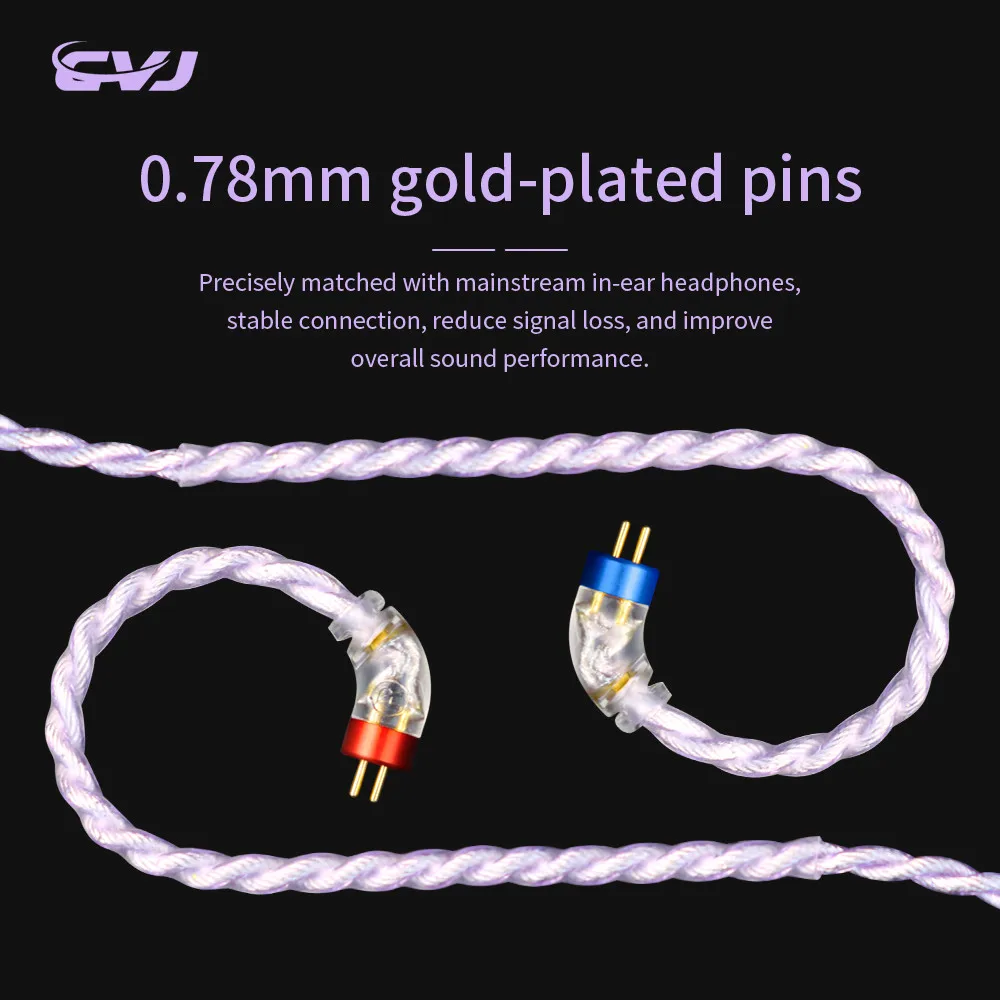 CVJ Flora ชุบเงินแบบมีสายหูฟังอัพเกรดสาย 3.5 มม.+ 4.4 มม.ปลั๊ก Balanced High-Fidelity Audio สําหรับ FiiO