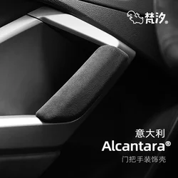 Alcantara For Audi Q3 19-22 Door Handle Interior Handle Trim Cover