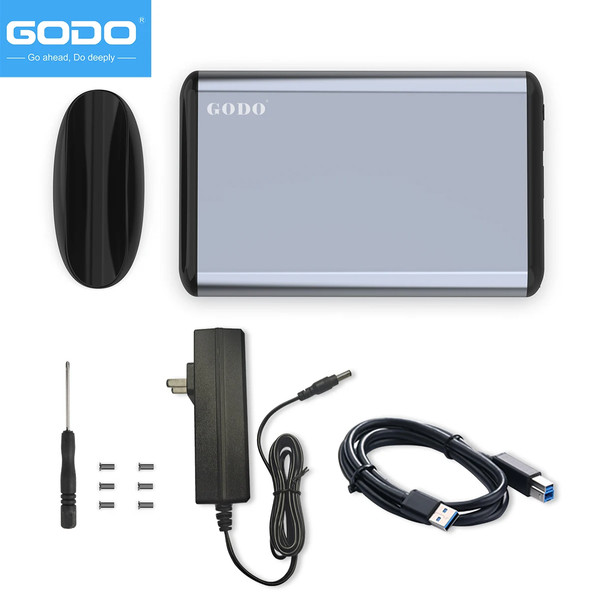 GODO USB 3.0 Hdd Docking Station 2.5/3.5 Inch SATA HDD SSD External Hard Drive Enclosure Aluminum Hard Drive Dock External Case