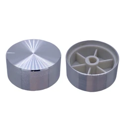 1pcs silvery 34*15mm Potentiometer handles Knob Encoder Volume Control switch Knob for 6mm Shaft Hole Knob ( D-axis.)