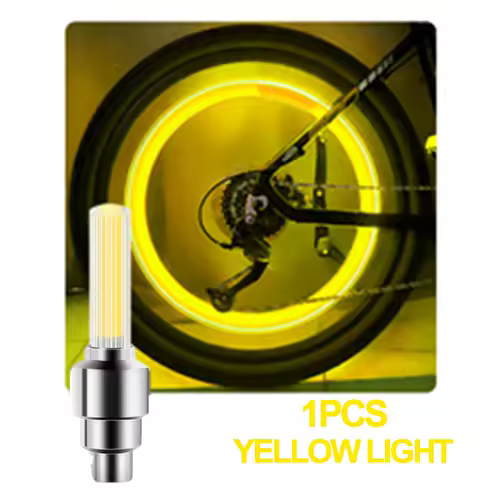 LED Bicycle Valve Light, Neon Bicycle Spoke Light, Bicycle Tire Valve Light, Night Riding Warning Light Bicycle Accessories - Image 8