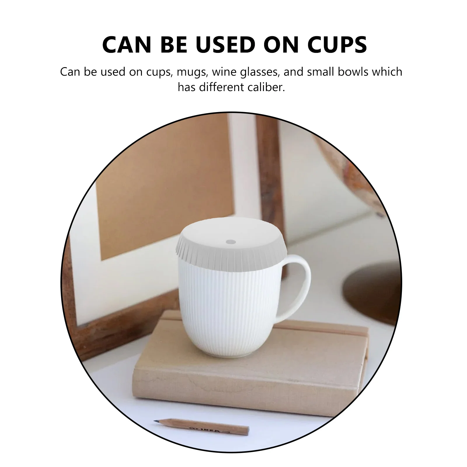 

100Pcs Disposable Dustproof Cup Covers Food-Grade Safe Material Leak-Proof for Cups Mugs Wine Glasses Small Bowls