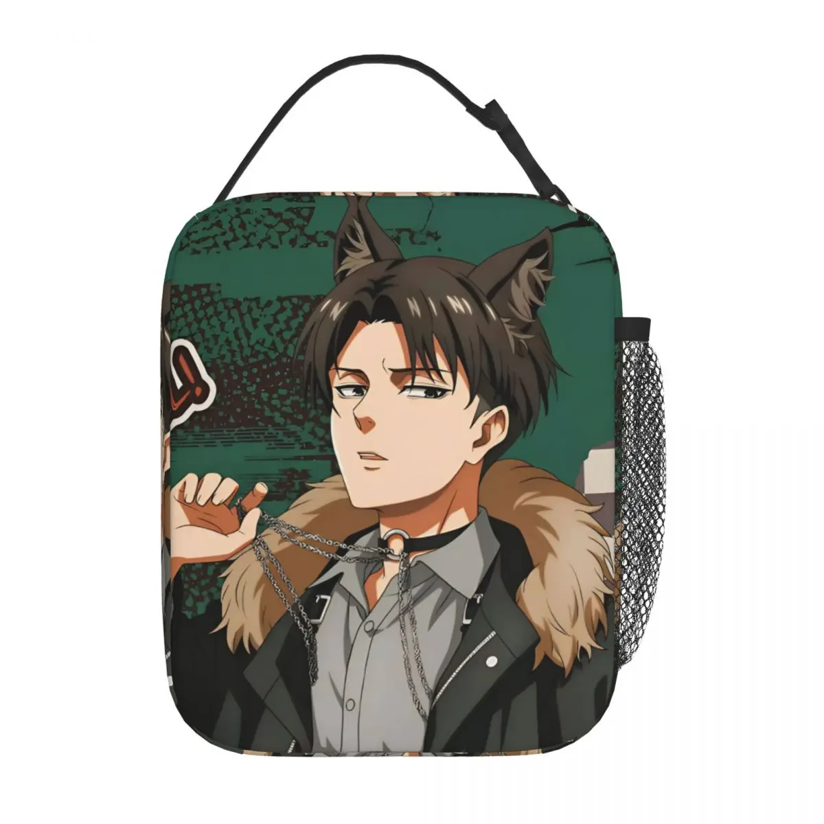 Manga Levi Ackerman Insulated Lunch Bag High Capacity Meal Container Thermal Bag Lunch Box Tote School Outdoor Men Women
