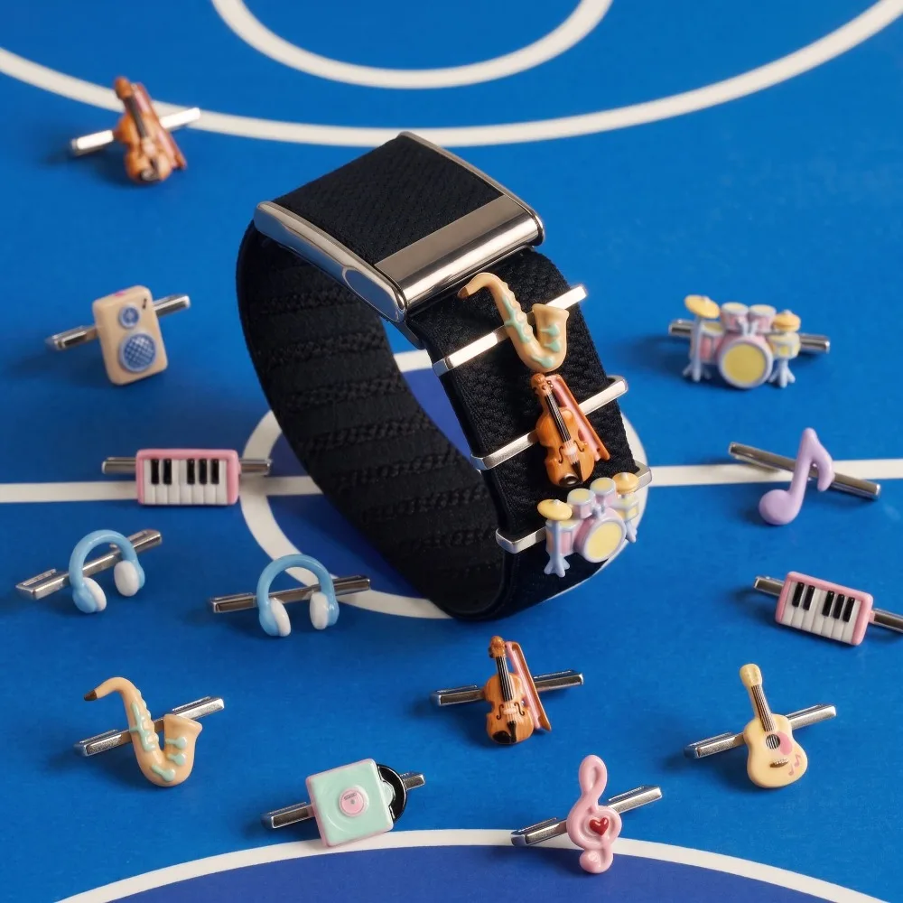 For WHOOP 5.0 MG Band Music Guitar Charm Strap Accessory Creative Clip On Watch Decoration Fitness Tracker Jewelry