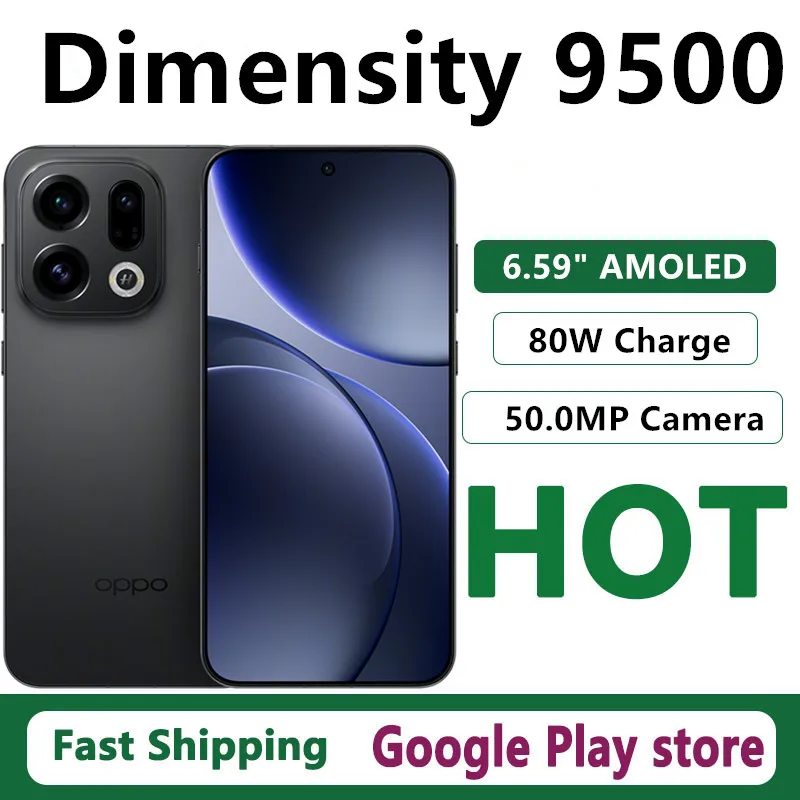 الأصلي ممن لهم البحث X9 الهاتف المحمول 6.59 "AMOLED 7025mAh بطارية 80 واط تهمة الأبعاد 9500 OTA 50.0MP كاميرا IP69 مقاوم للماء
