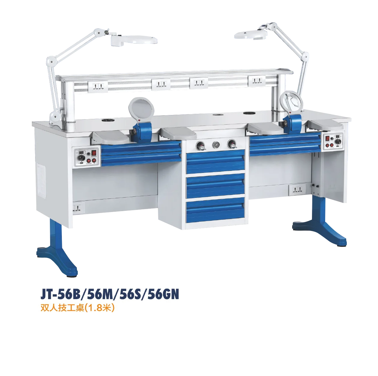 twin Dental technician desk 1.8m dentistry workbench dentist working table hospital console double dental workstation