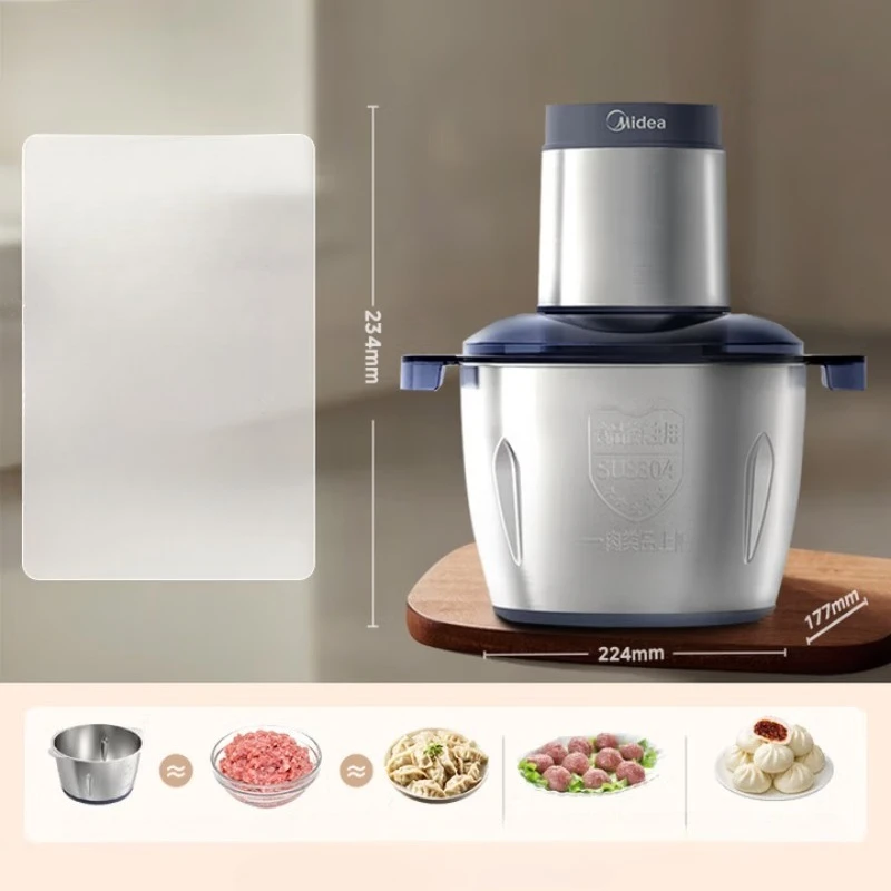 

Электрическая мясорубка, измельчитель чеснока и продуктов, 300 Вт, лезвия из нержавеющей стали, 1,8 л, для домашней кухни, детского питания, прочная и долговечная