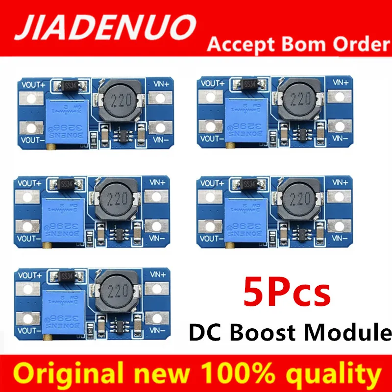 5-10PCS MT3608 Boost Module DC-DC Step Up Converter Booster Power Supply Module Board 2A Max 2V-24V To 5/9/12/28V for Arduino