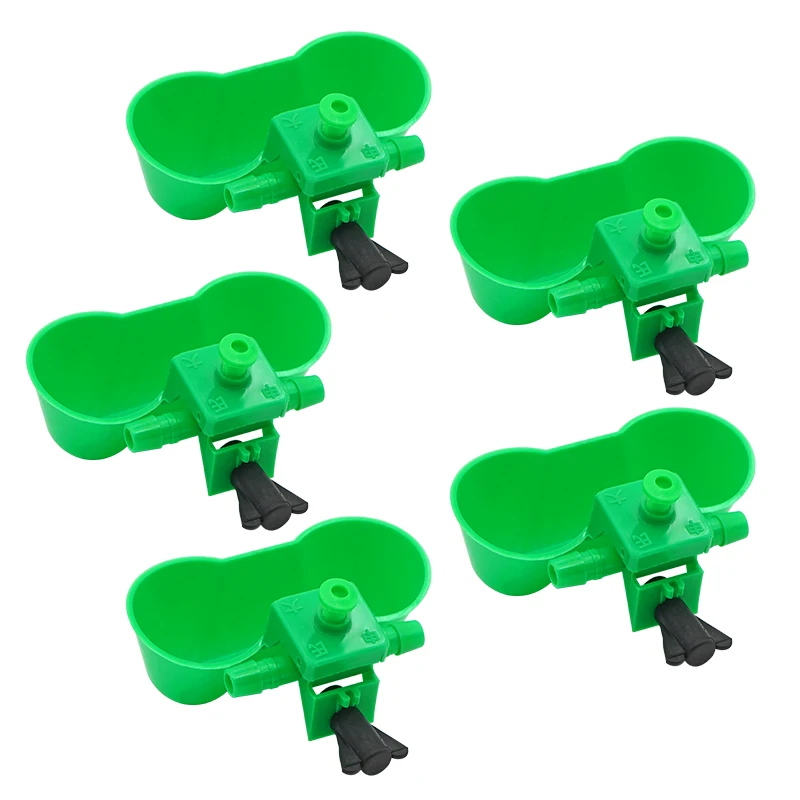 5/10/20Pcs Bird Drinker Bowl Water Feeding for Pigeon Quail Automatic Chicken Drinking Double Cups with Screws Bird Feeder