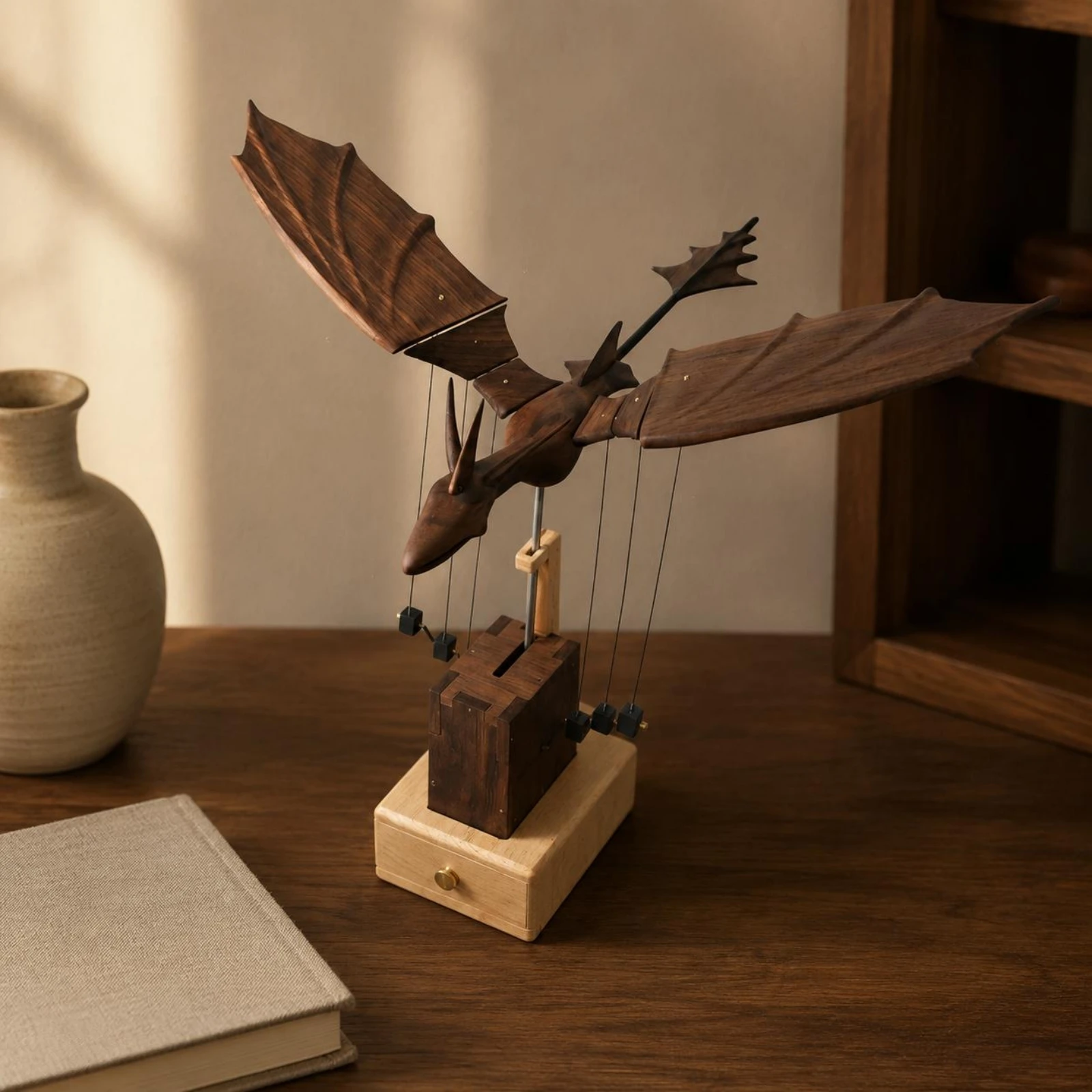 Estátua de Dragão de Madeira A - Cubicle Shelf Organizer avaliação e preço