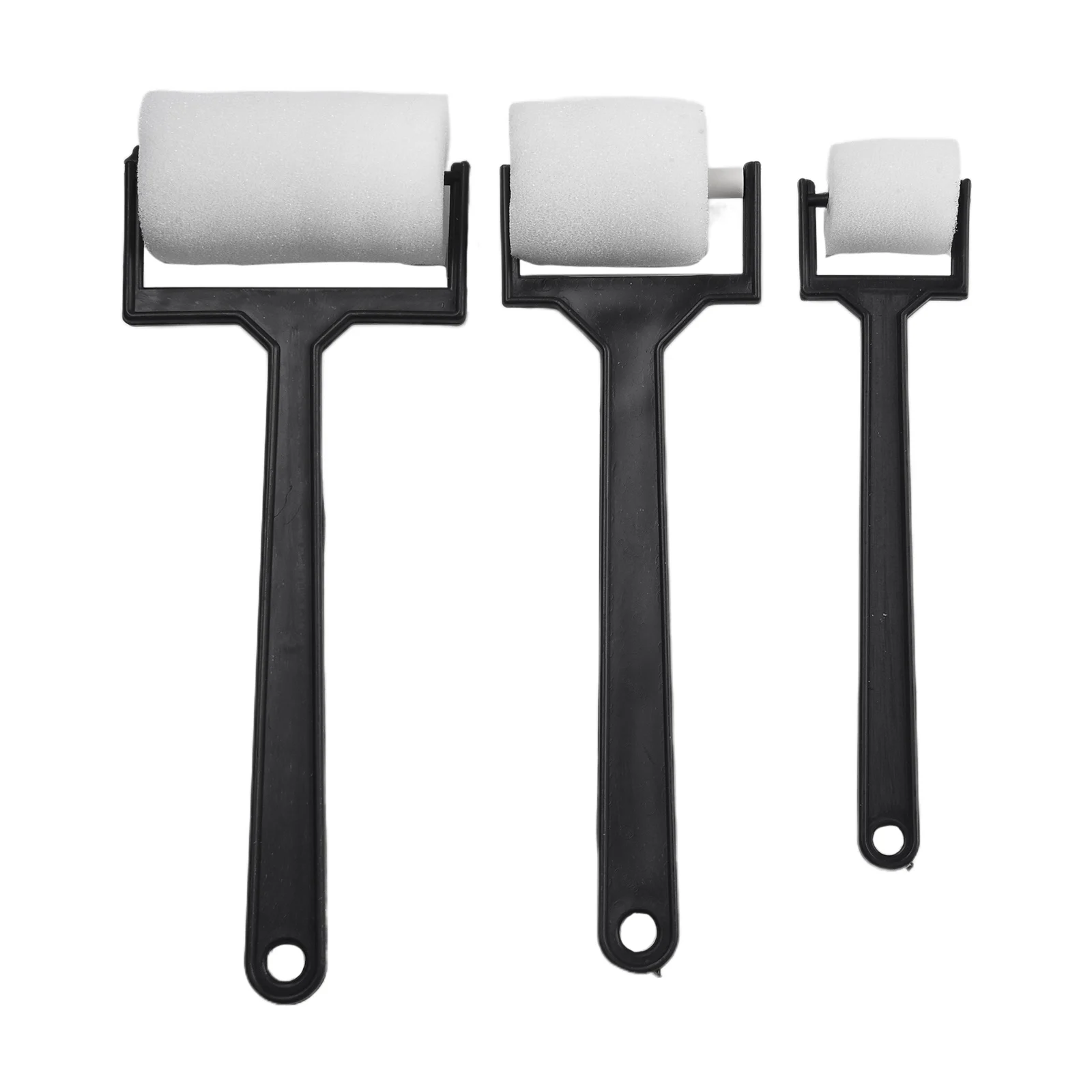 3 Pcs DIY Craft Tool White Sponge Brush Foam Painting Roller Brush Craft Tool For Children Drawing Toy Hand Tool