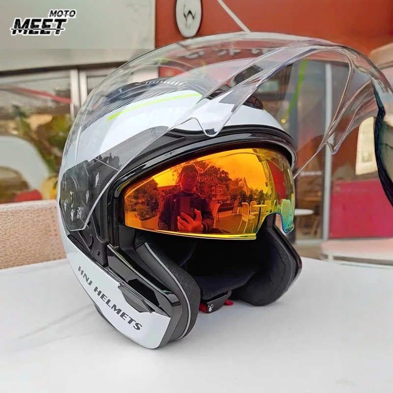 

Мотоциклетный полушлем 3/4, мужской шлем для электрического велосипеда, летний защитный шлем с сертификацией 3C 오픈헬멧 Cascos Para Motos