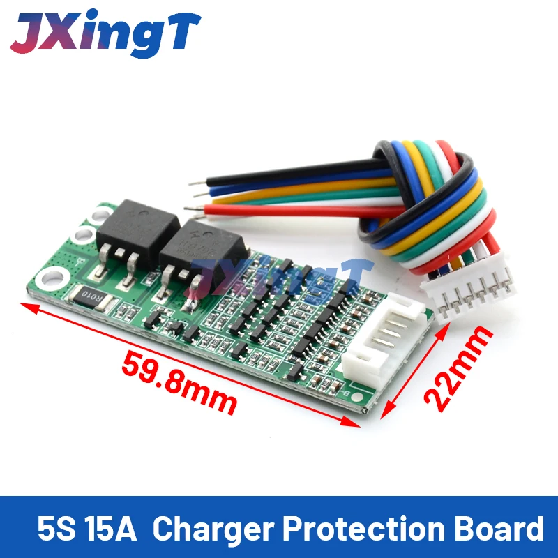 5S 15A Li-ion Lithium Battery BMS 18650 Charger Protection Board 18V 21V Cell Protection Circuit