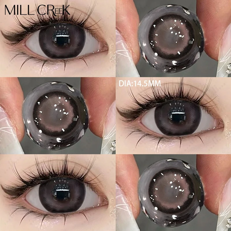 MILL CREEK Colored Contact Lenses For Eyes with Diopters Natural Cosmetics Green Blue Contact Lens Power Beautiful Pupil Yearly